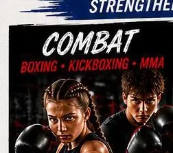 Combat boxing and kickboxing class training at Valor Fit Society